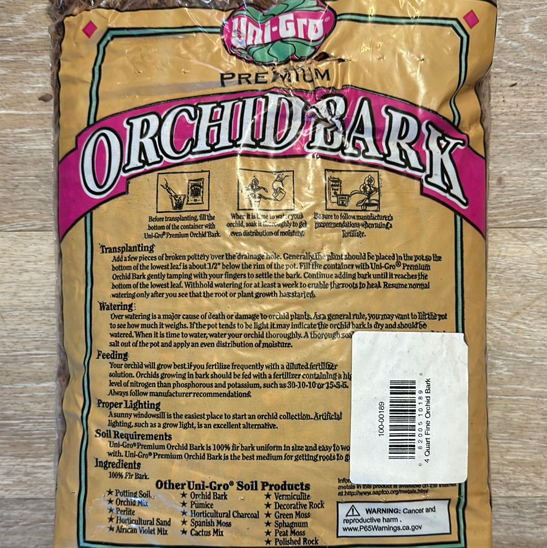 Uni-Gro 4qt Orchid Bark Fine