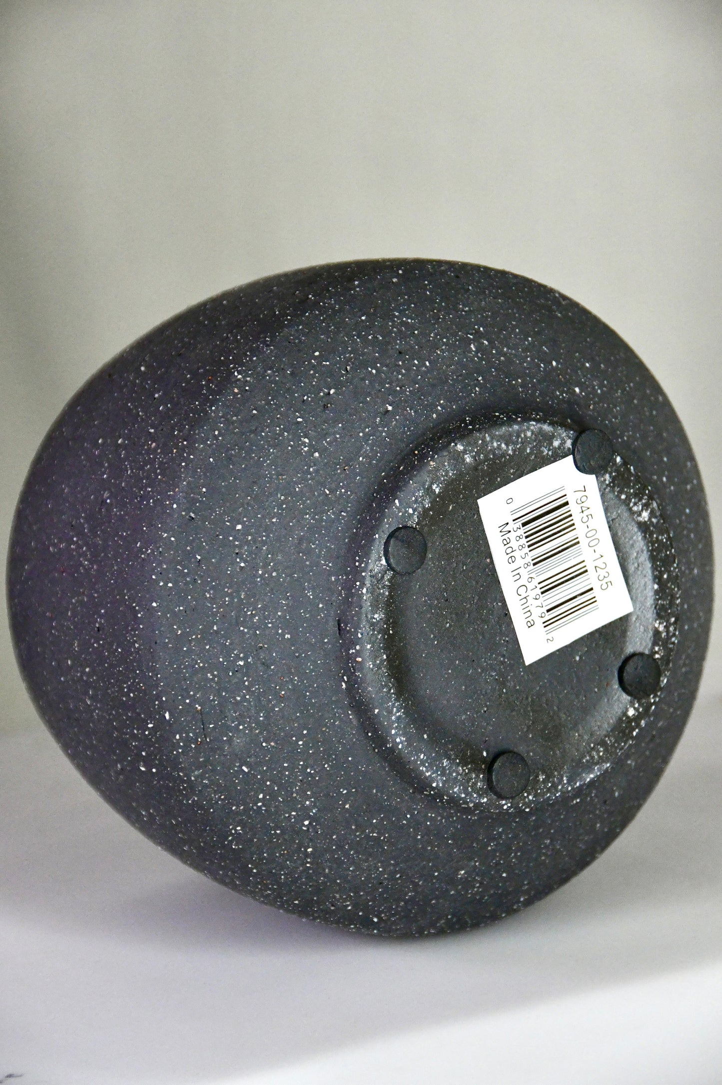 SSI 4.5" Stoneware Tapered Pot Charcoal