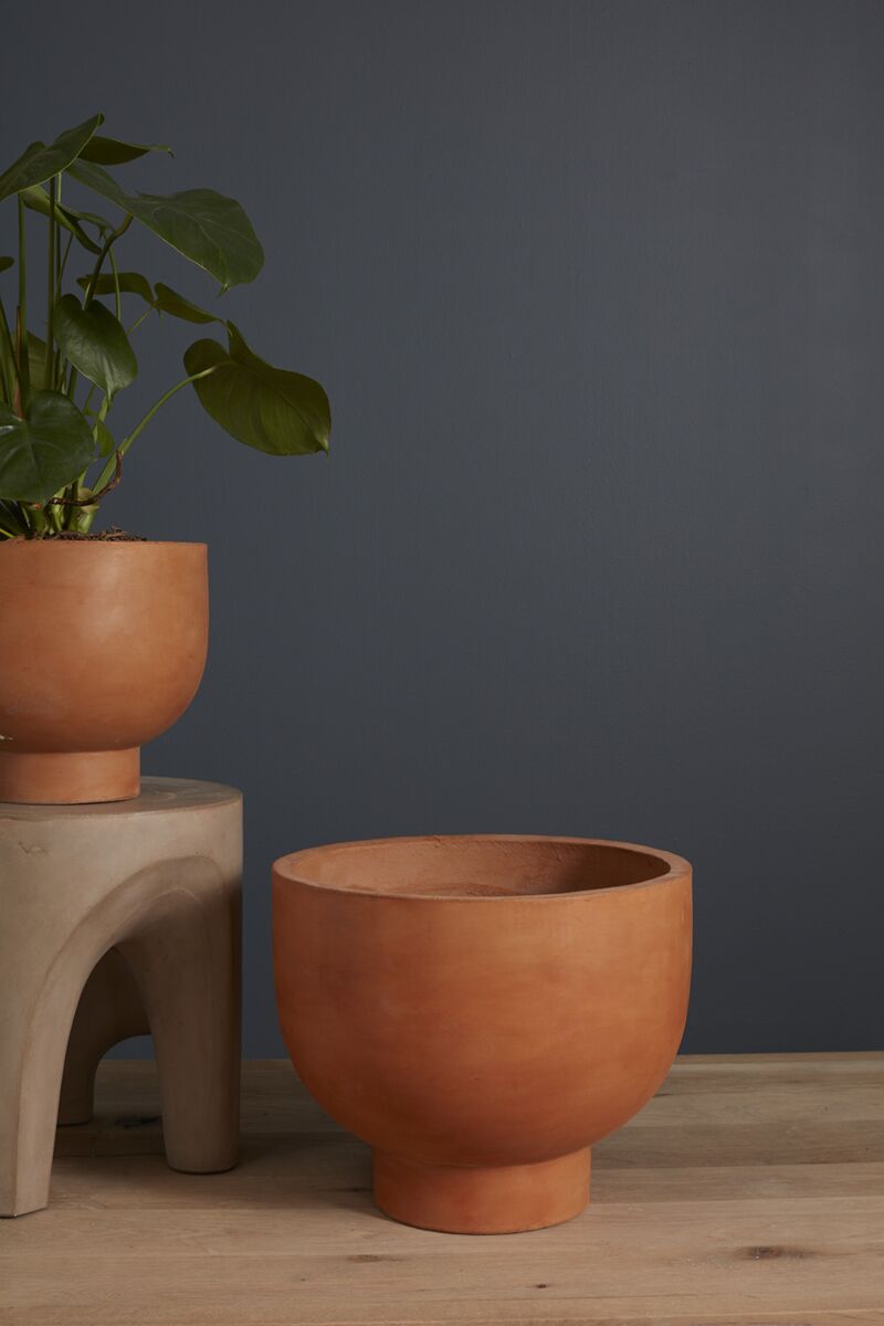 Newport Compote Pot 16.5" Burnt Orange