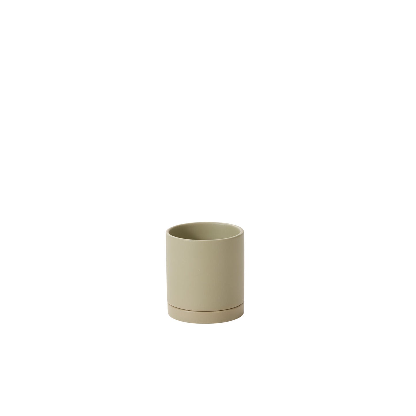 4.25" Romey Pot + Saucer Light Green