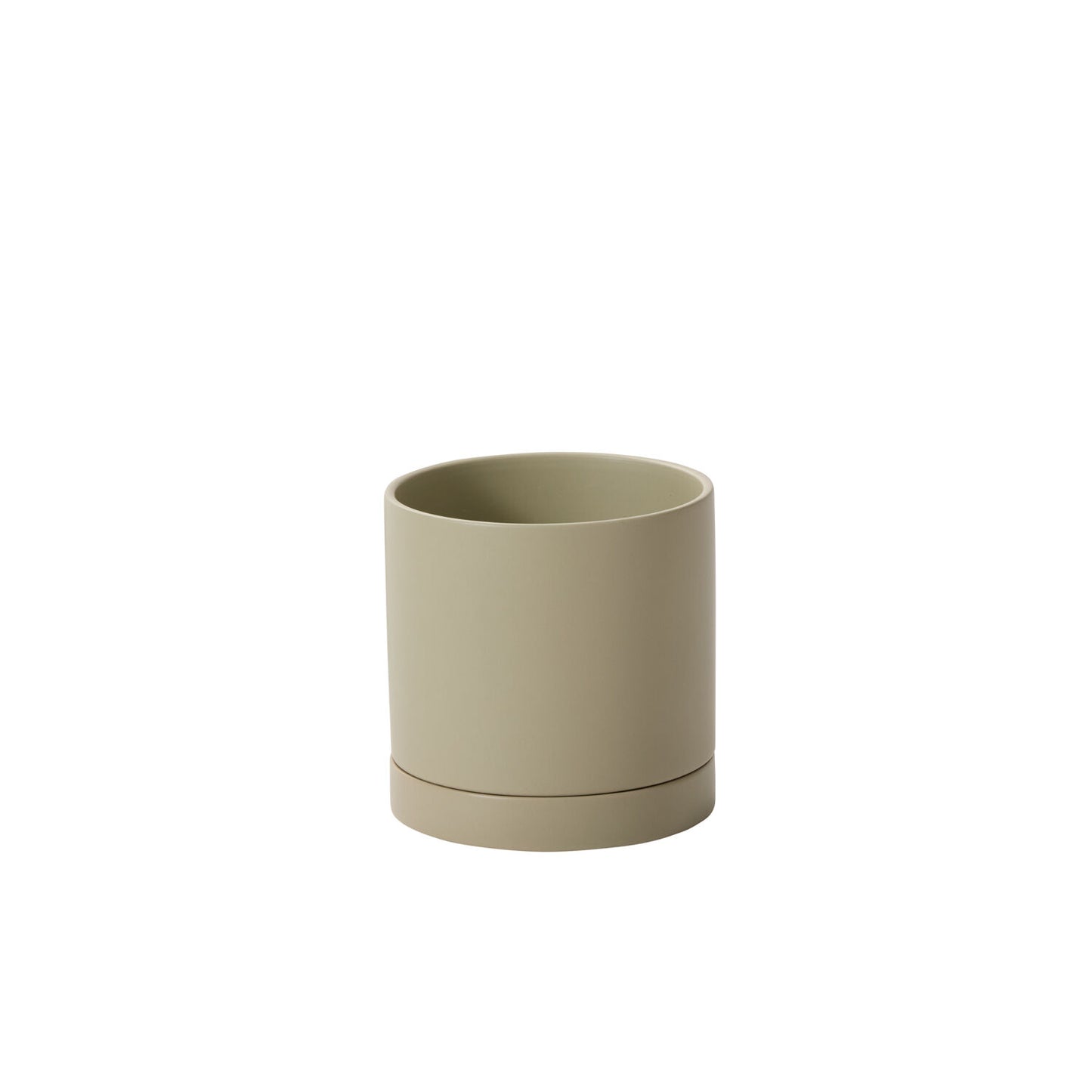7" Romey Pot + Saucer Light Green