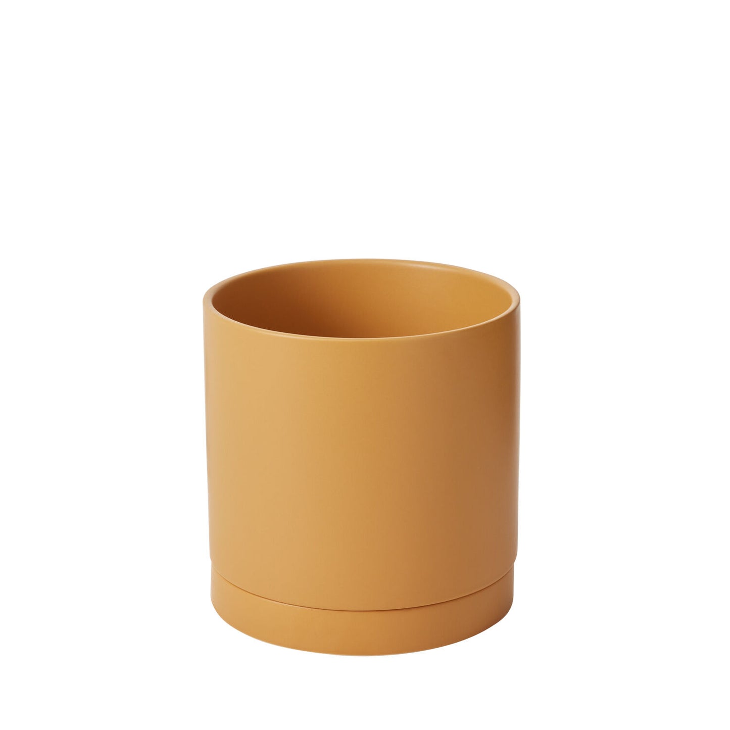 8" Romey Pot + Saucer Ochre