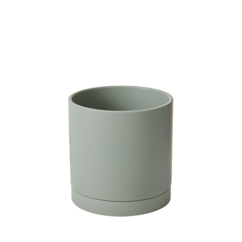 8" Romey Pot + Saucer Sage