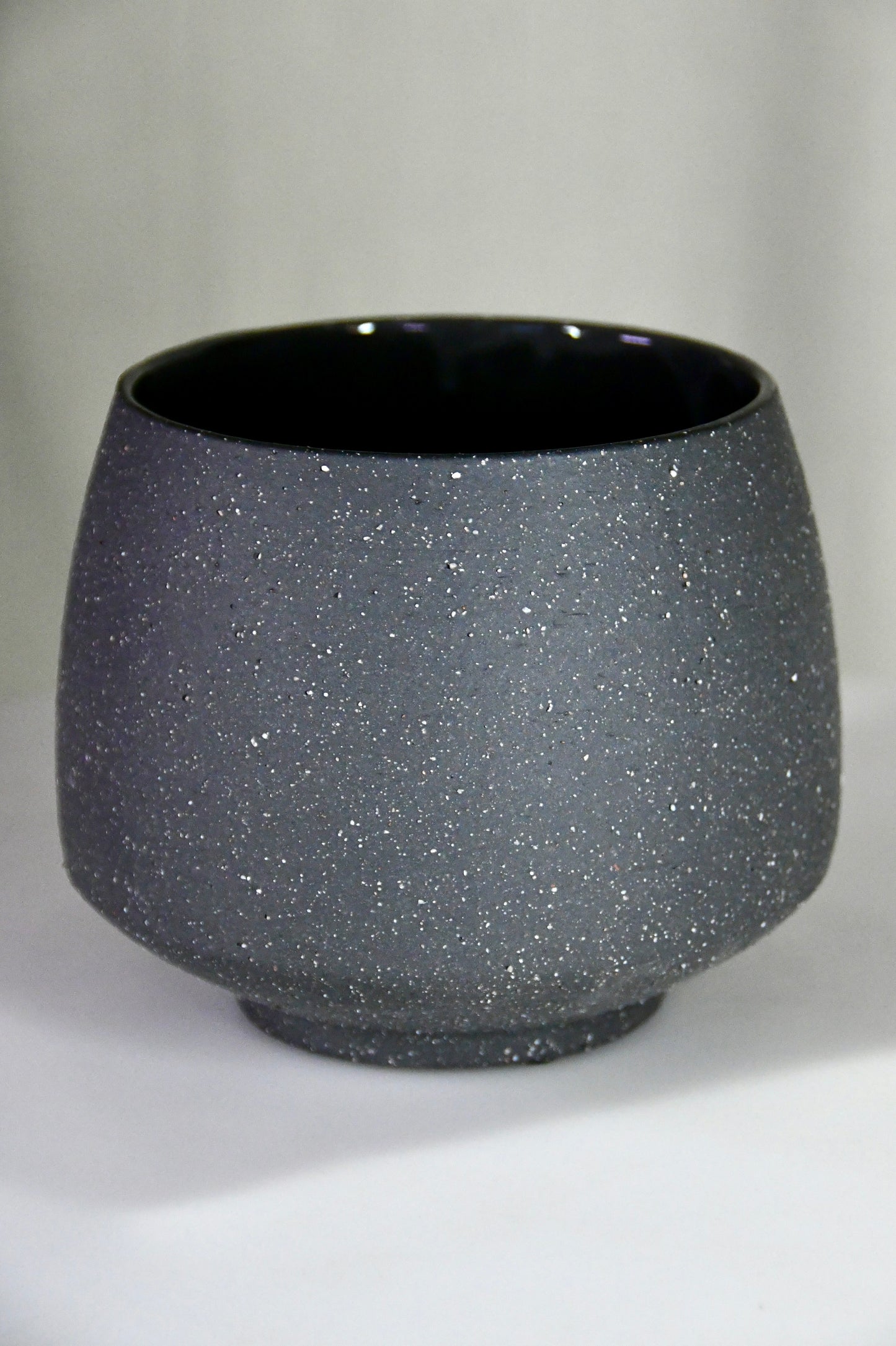 SSI 4.5" Stoneware Tapered Pot Charcoal