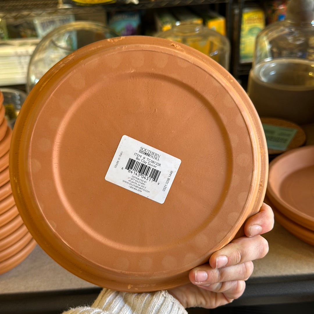 So Patio 8" Terracotta Clay Saucer