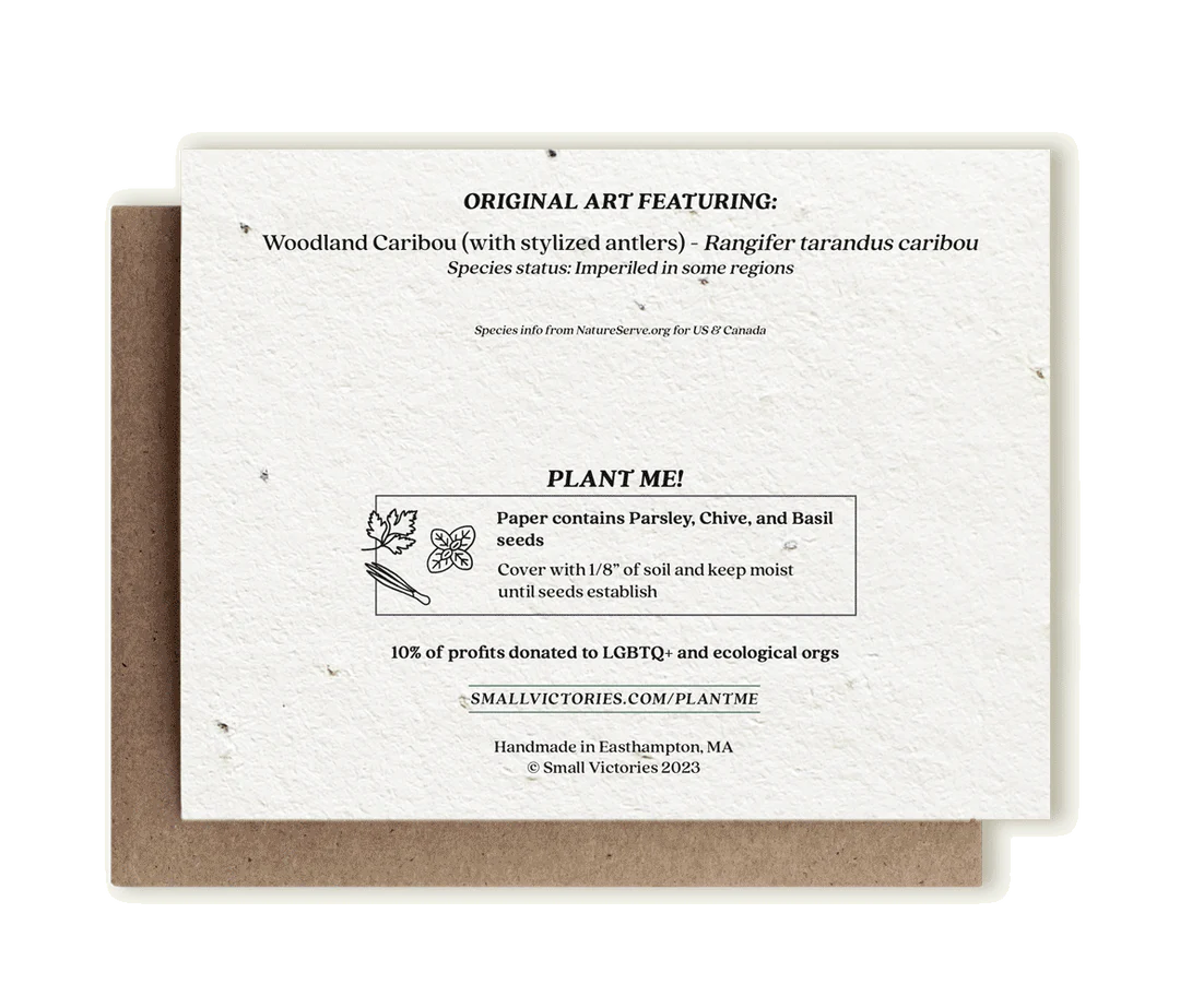Reindeer Happy Holidays Plantable Herb Seed Card