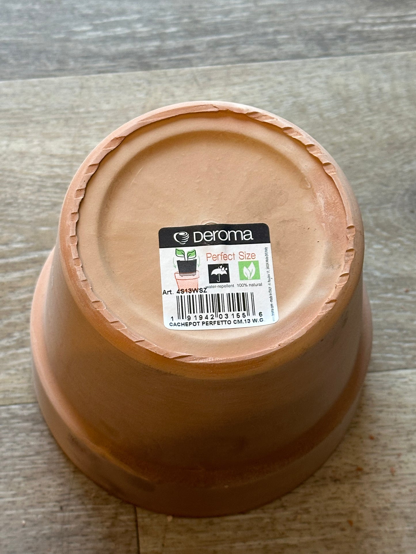 Deroma 5.1" perfetto pot no hole blush clay