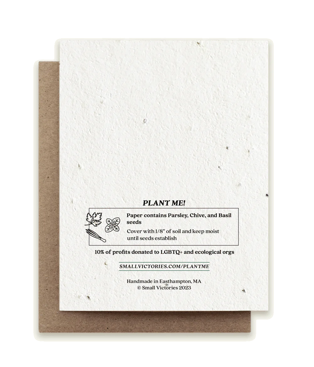 Moon Phase Birthday Plantable Herb Seed Card