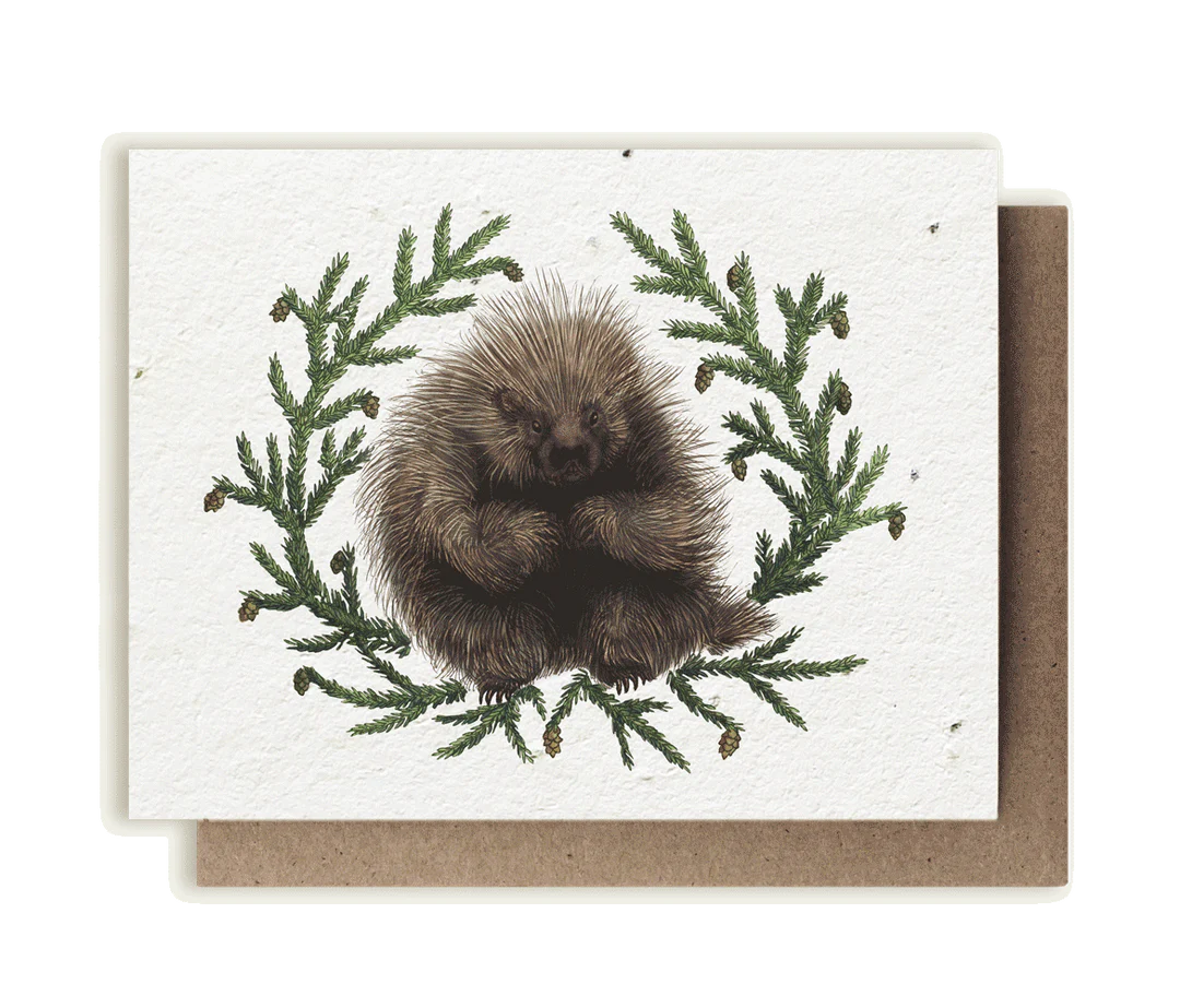 Porcupine & Hemlock Plantable Herb Seed Card