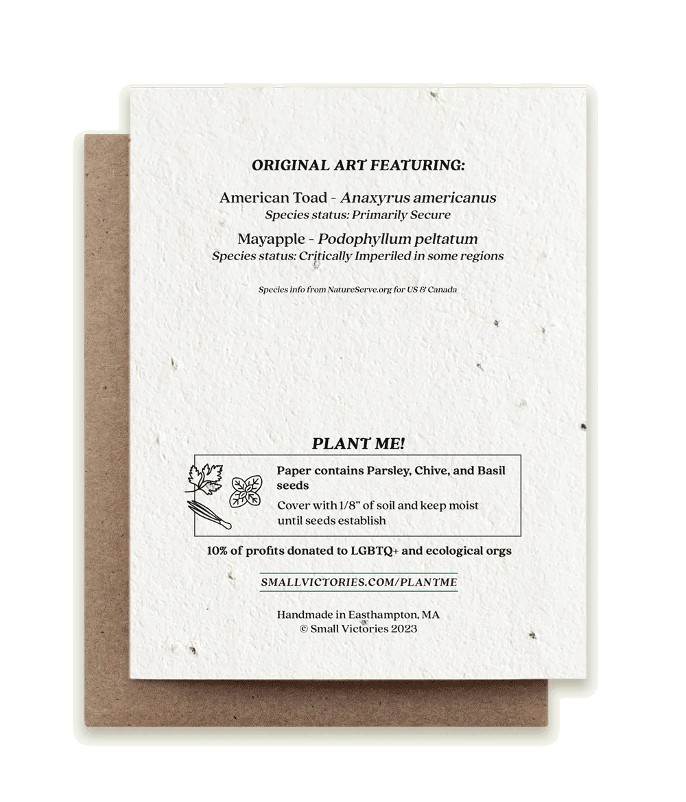 Two Toads Together Plantable Herb Seed Card