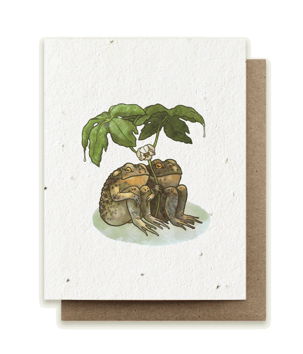 Two Toads Together Plantable Herb Seed Card