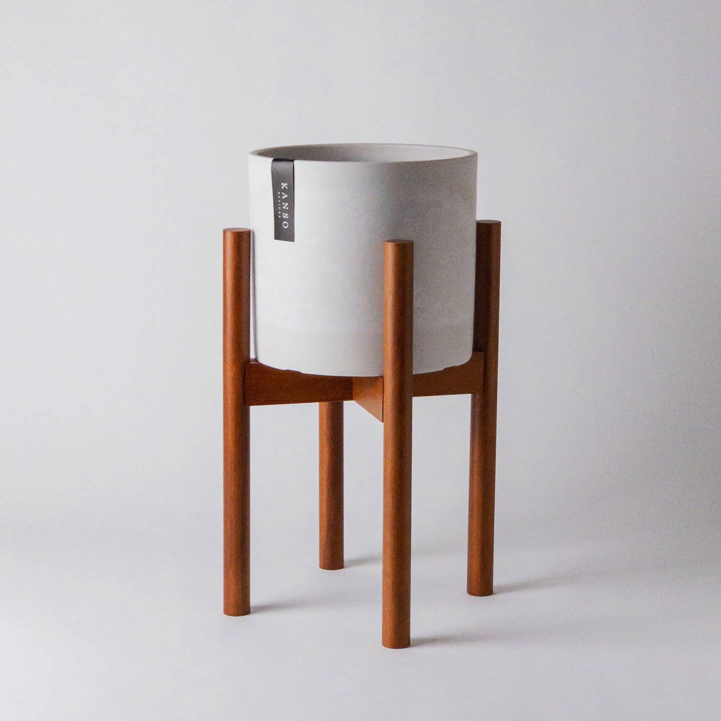Dark Bamboo Adjustable Plant Stand