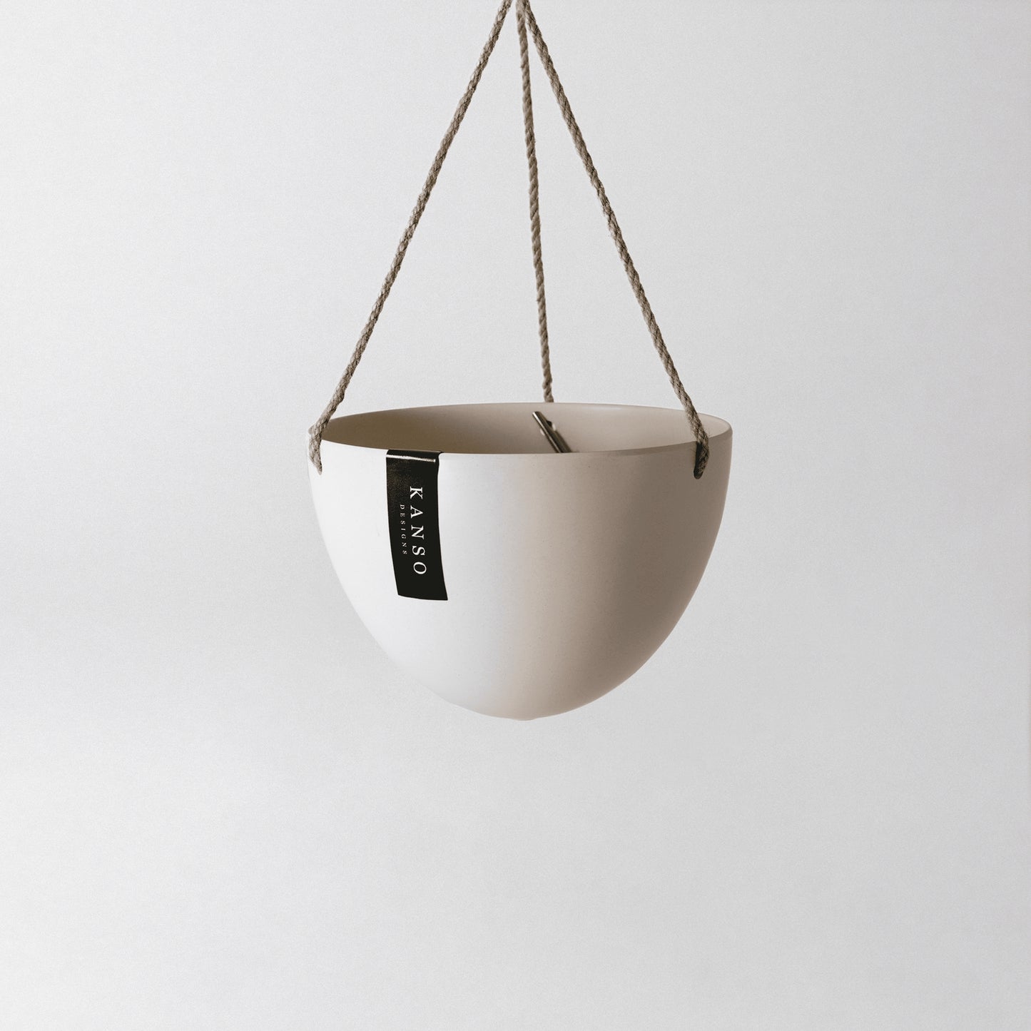 8" Bamboo Fiber Hanging Planter