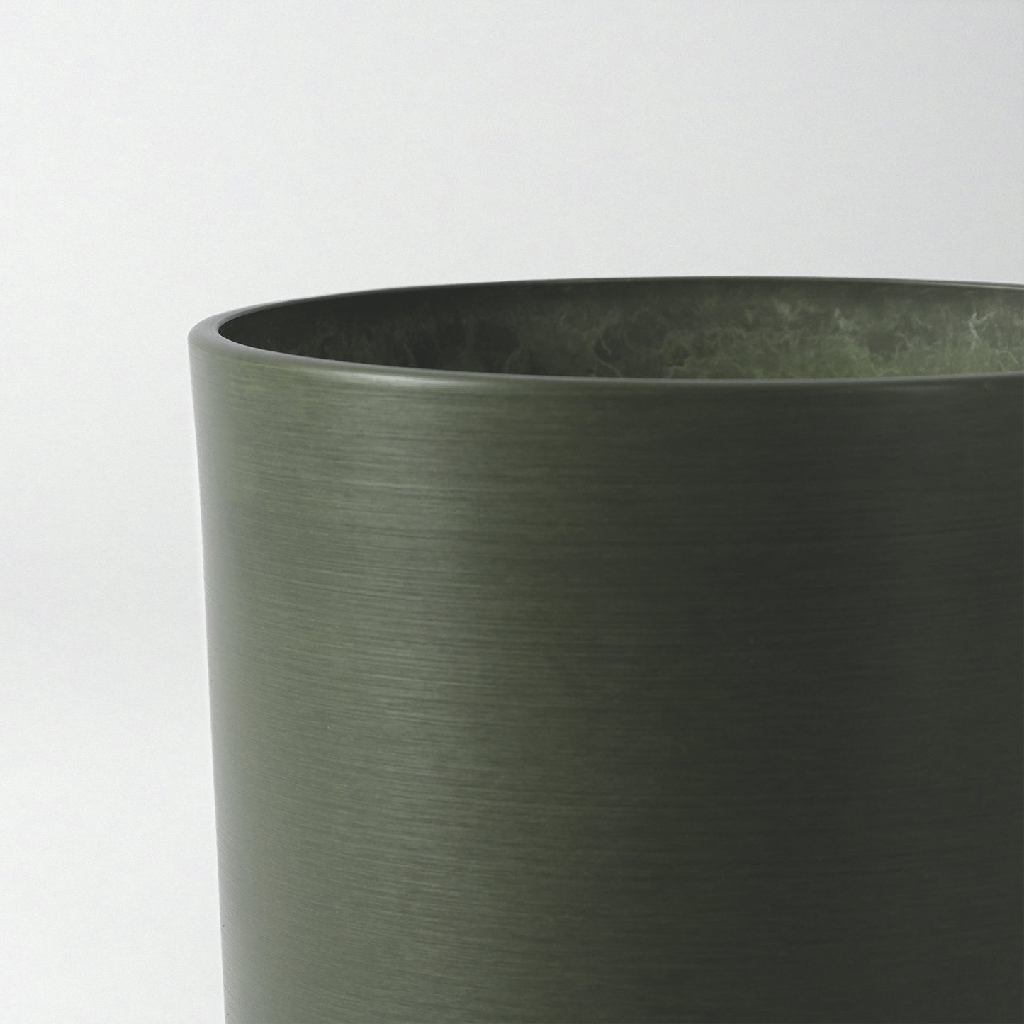 12" Signature Stone Planter + Saucer Olive Sage