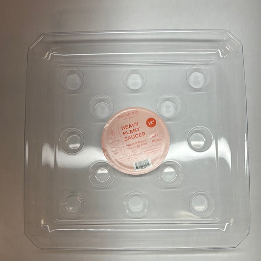 CWP 12" Sq Carpet Saver Heavy Footed Saucer