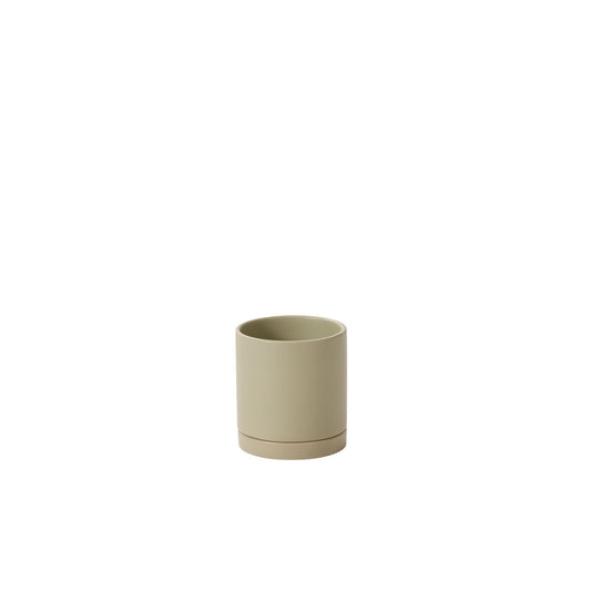 4.25" Romey Pot + Saucer Light Green