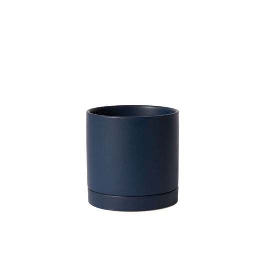 7" Romey Pot + Saucer Navy
