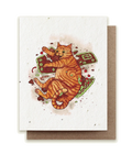 Gingerbread Cat Plantable Herb Seed Card