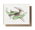 Reindeer Happy Holidays Plantable Herb Seed Card