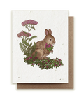 Rabbit Gathering Herbs Plantable Herb Seed Card