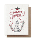 Season's Greetings Snowshoe Hare Plantable Herb Seed Card