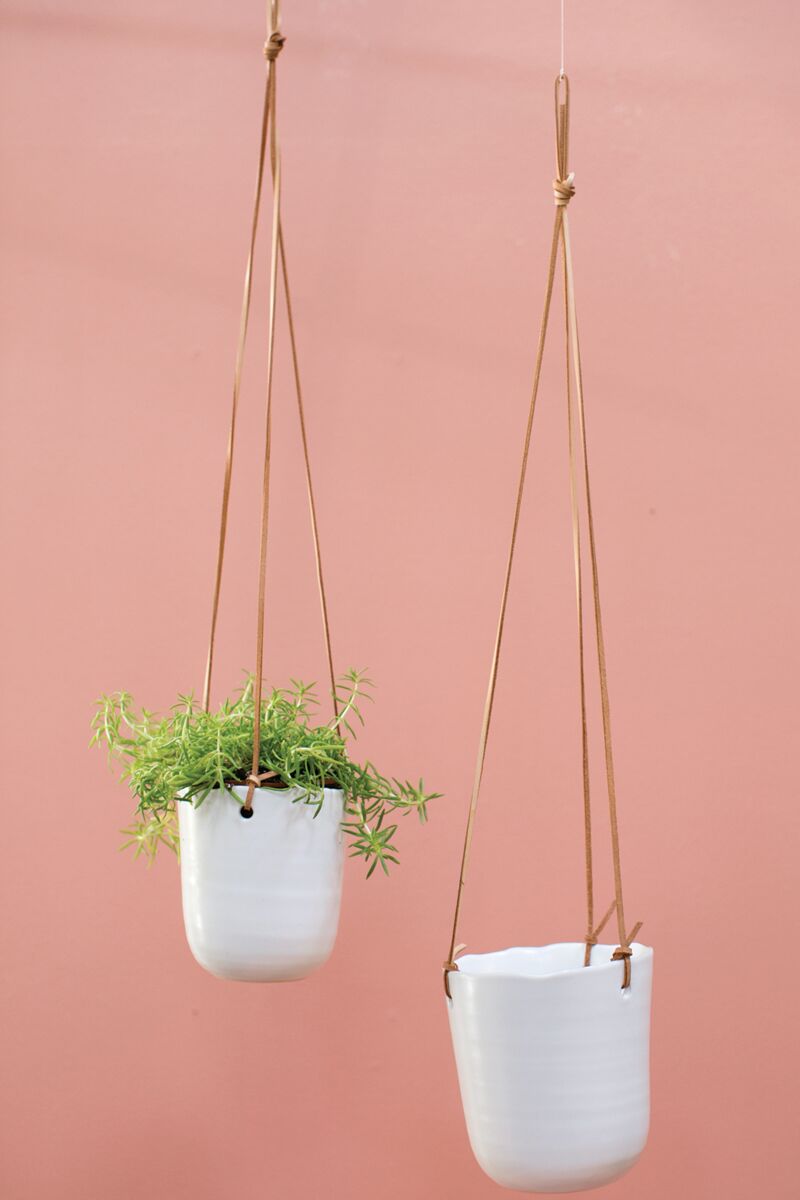 4.75" Doni Hanging Planter White